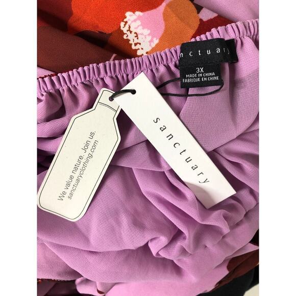 Sanctuary Get Away Dress Floral Cutout Tie Back Tiered Maxi Enchanted NWT 3X - Picture 5 of 8